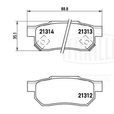 Колодки тормозные дисковые задние TRIALLI PF4031