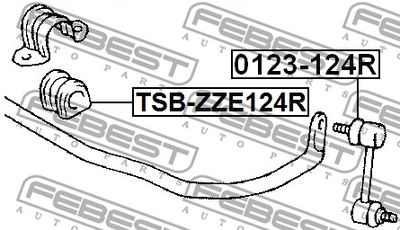 Втулка стабилизатора заднего FEBEST TSBZZE124R