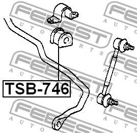 Втулка стабилизатора переднего FEBEST TSB746