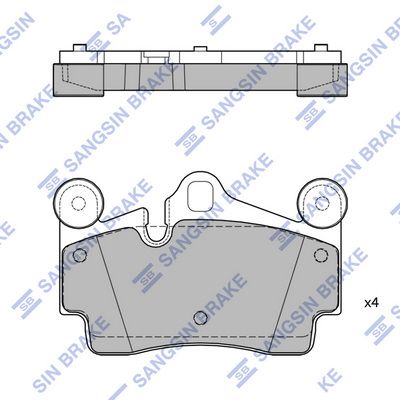 Колодки тормозные задние SANGSIN SP2198