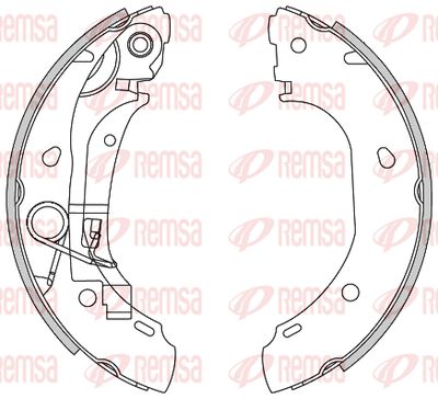 Колодки тормозные задние барабанные REMSA 416300