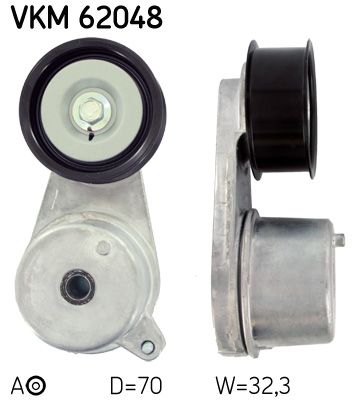 Ролик поликлинового ремня натяжной SKF VKM62048
