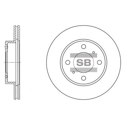 Диск тормозной передний SANGSIN SD4303