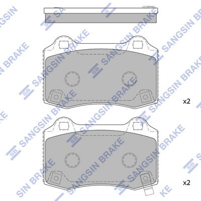 Колодки тормозные задние SANGSIN SP1587