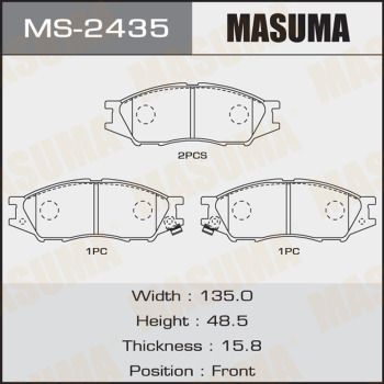 Колодки тормозные дисковые Masuma MS2435