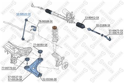 Тяга стабилизатора STELLOX 5600520SX