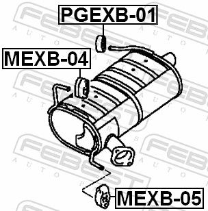Крепление глушителя TOYOTA 1756522030