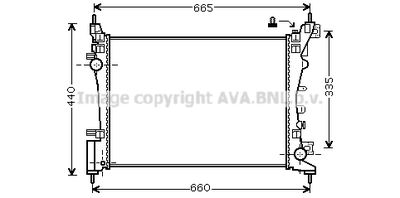 Радиатор системы охлаждения AVA OL2574