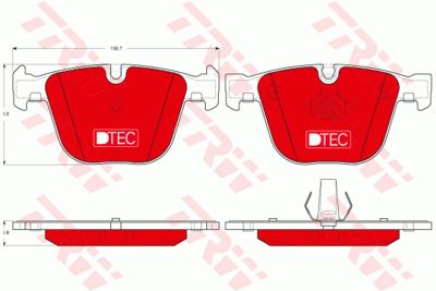 Колодки тормозные дисковые TRW GDB1502DTE