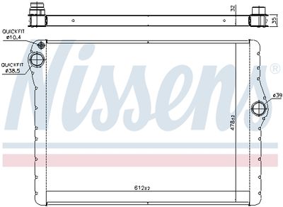 Радиатор системы охлаждения NISSENS 60777