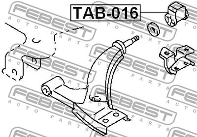 Сайлентблок рычага переднего задний FEBEST TAB016