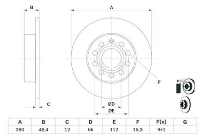 Диск тормозной BOSCH 0986479B78
