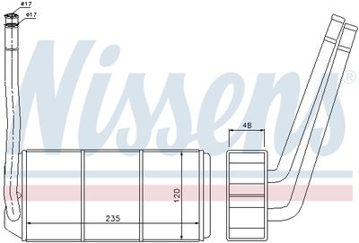 Радиатор отопителя NISSENS 73001