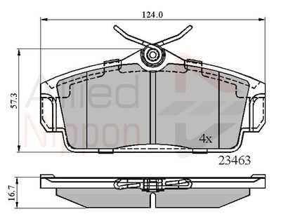 Колодки тормозные дисковые передние ALLIED NIPPON ADB0740