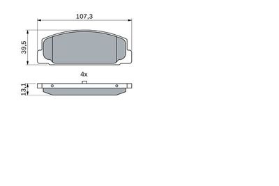 Колодки тормозные дисковые BOSCH 0986424817