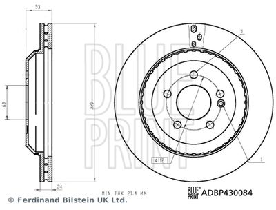 Диск тормозной задний Mercedes Benz A2224231000