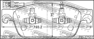 Колодки тормозные передние FEBEST 2301T6F