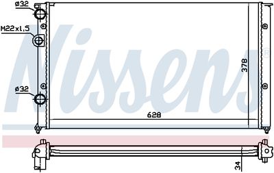 Радиатор охлаждения двигателя NISSENS 652451