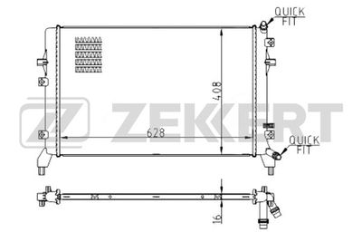 Радиатор охлаждения двигателя Zekkert MK1514