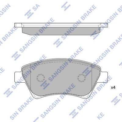 Колодки тормозные передние SANGSIN SP1413
