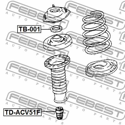 Подшипник передней опоры амортизатора FEBEST TB001