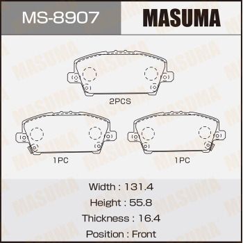 Колодки тормозные дисковые Masuma MS8907