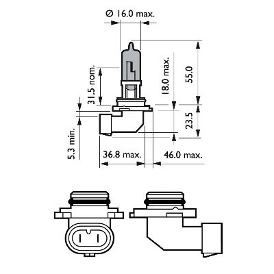 Лампа PHILIPS 9006WVUB1
