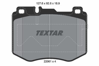 Колодки тормозные передние TEXTAR 2206101