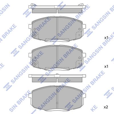 Колодки тормозные передние SANGSIN SP1240