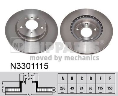 Диск тормозной передний NIPPARTS N3301115