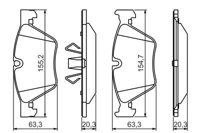 Колодки тормозные дисковые BOSCH 0986494117