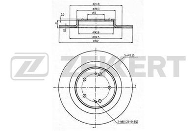Диск тормозной задний Zekkert BS5835