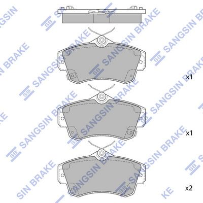 Колодки тормозные передние SANGSIN SP1359
