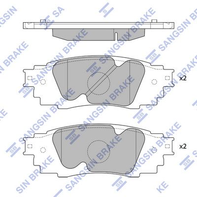 Колодки тормозные дисковые SANGSIN SP4091