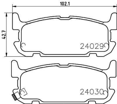 Колодки тормозные дисковые задние Mintex MDB2575