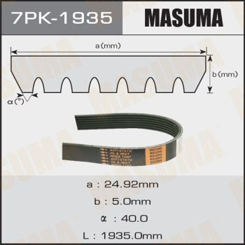 Ремень поликлиновой Masuma 7PK1935