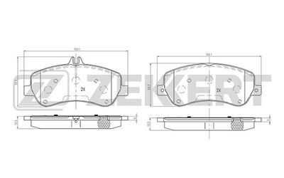 Колодки тормозные дисковые передние Zekkert BS2466