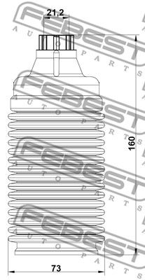 Пыльник амортизатора заднего FEBEST SBSHBB13RKIT