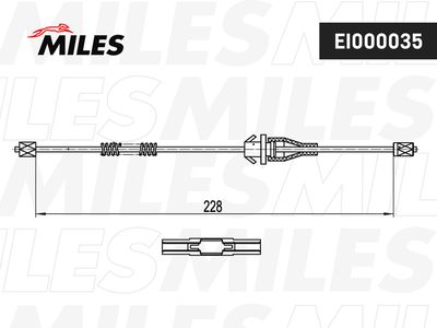 Трос стояночного тормоза Miles EI000035