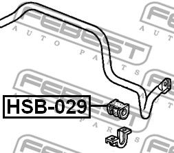 Втулка стабилизатора переднего FEBEST HSB029