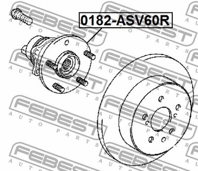 Ступица задняя FEBEST 0182ASV60R