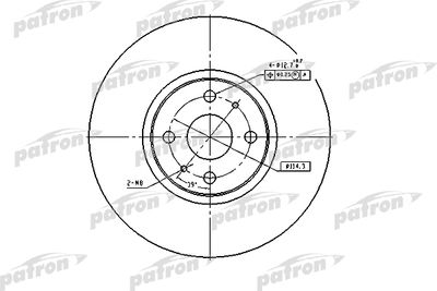 Диск тормозной передний PATRON PBD4158