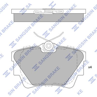 Колодки тормозные задние SANGSIN SP1742