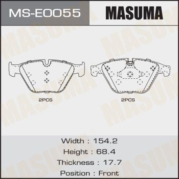 Колодки тормозные передние Masuma MSE0055