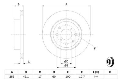 Диск тормозной BOSCH 0986479370