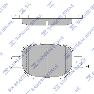 Колодки тормозные дисковые SANGSIN SP1272