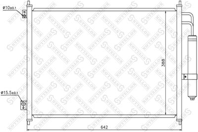 Радиатор кондиционера STELLOX 1045585SX