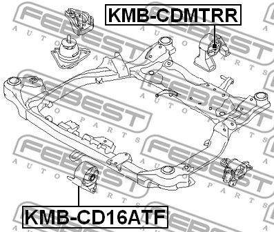 Сайлентблок рычага подвески FEBEST KMBCD16ATF