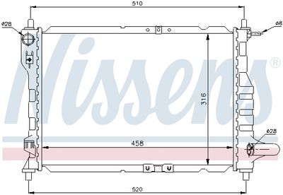 Радиатор системы охлаждения NISSENS 61630