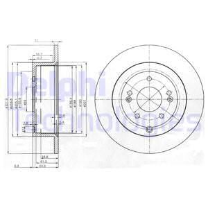 Диск тормозной задний DELPHI BG4136